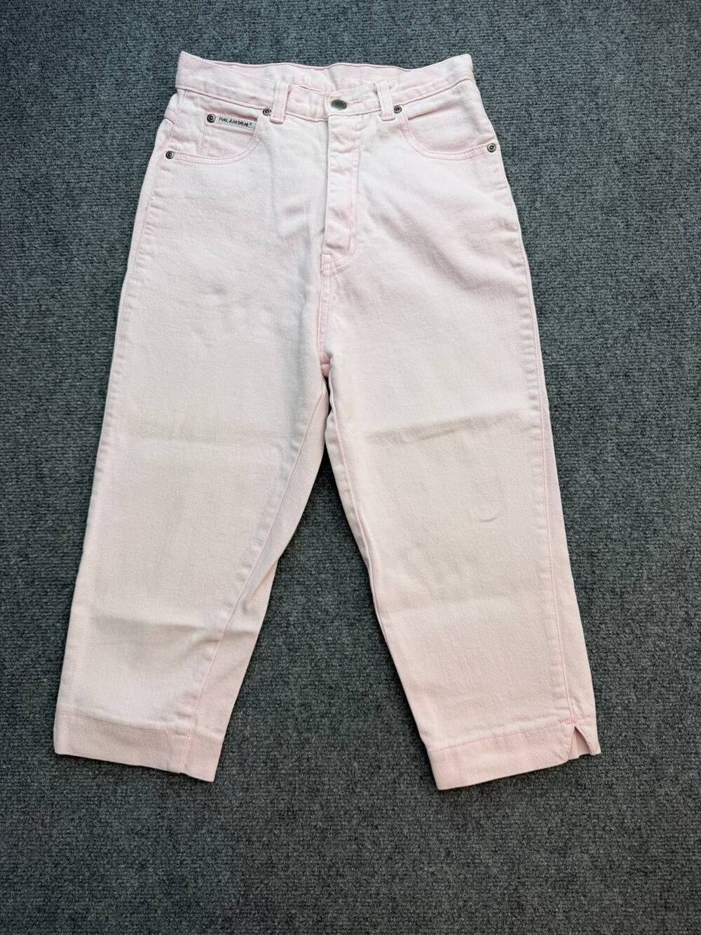 Pure Jeanswear Women’s Capri Jeans Size 9 Pink Stretch Denim Slit Hem